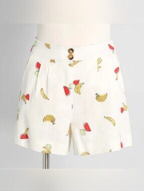 ☀️SUMMER SALE!! NWT Modcloth Linen Blend Fruit Shorts